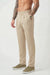 Olympus London Lockhart Women's High-Waisted Tailored Cotton-Silk Trousers Cream